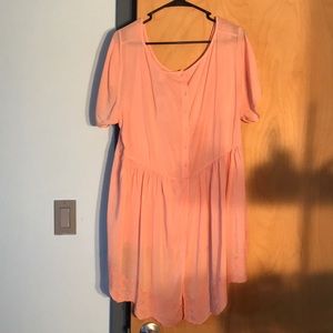 Blush Split Back Hi-Low Top